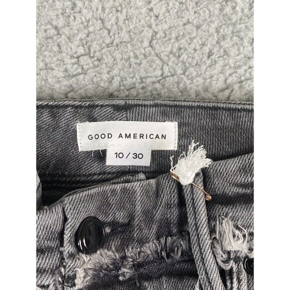 Good American Woman's Good Curve Skinny Crop Frayed High Waist Jeans Size 10/30 - Picture 7 of 10